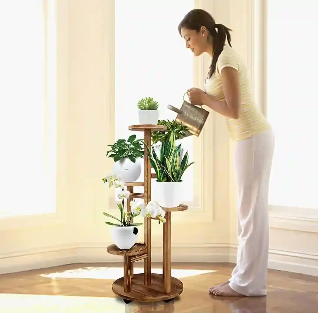 Wooden plant stand 